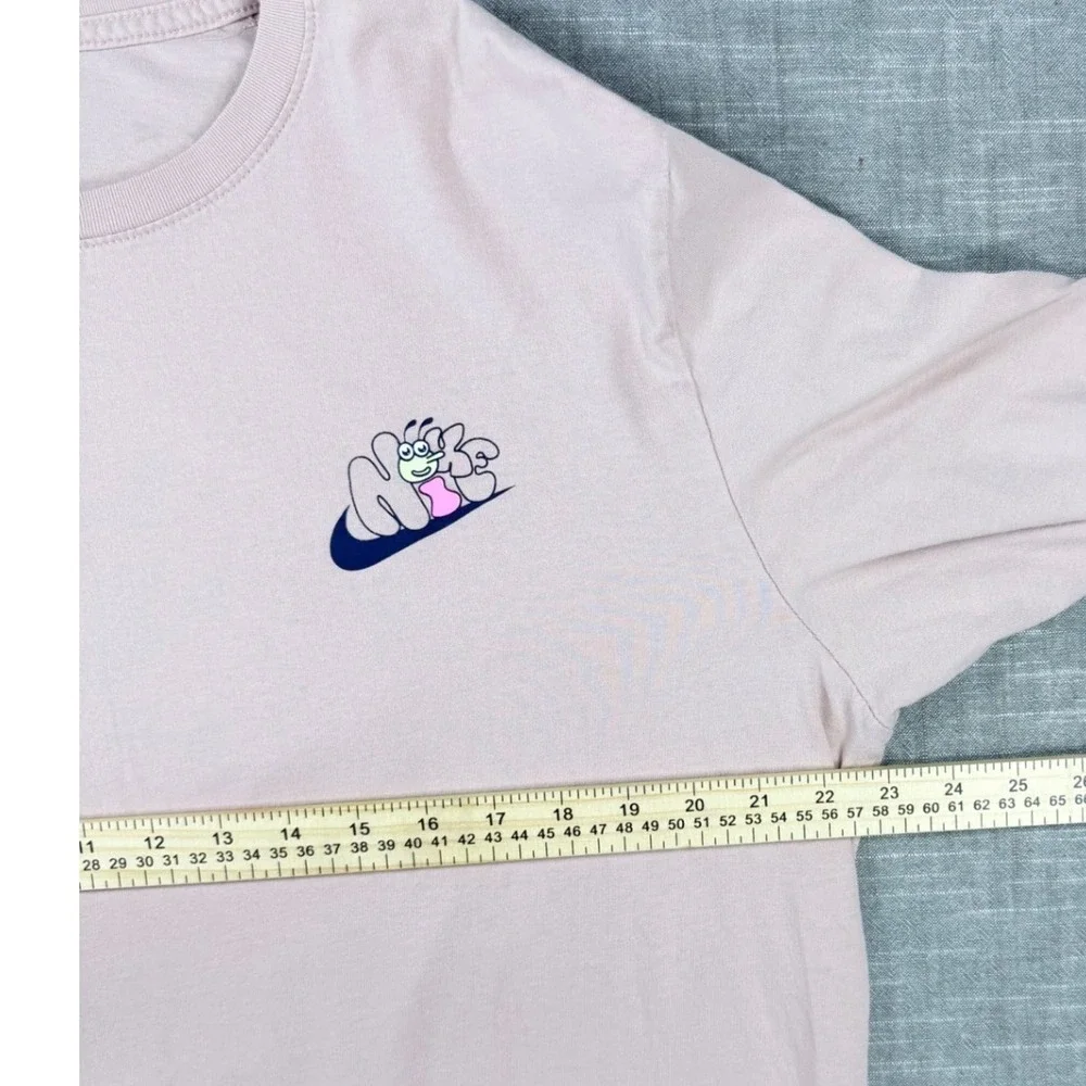 Nike Have a Nike Day Long Sleeve Graphic T-Shirt Pink XL Retro Psychedelic Van